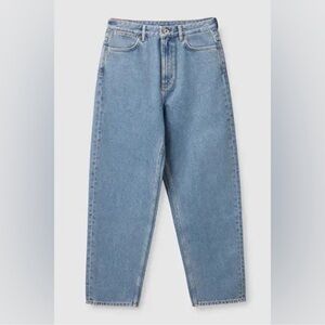 COS Tapered Leg Jeans High Rise Ankle Length Cotton Denim in Blue sz. 25